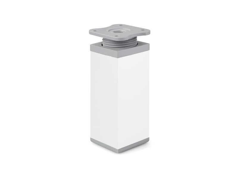Möbelfüße Stellfuß höhenverstellbar Kommodenfuß Schrankfüße 40x40mm Silber