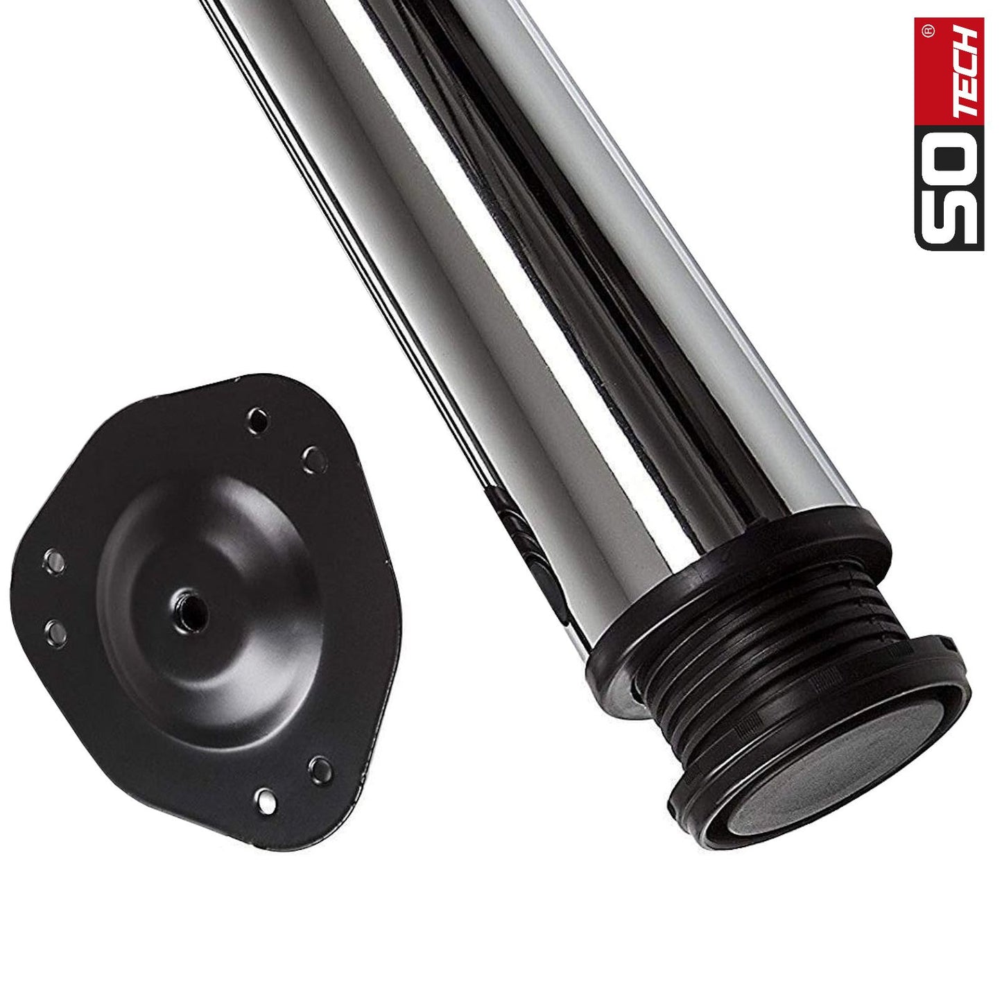 4er-Set stabile Tischbeine Ø60 mm Höheverstellbar Schreibtischfüße-Weiß