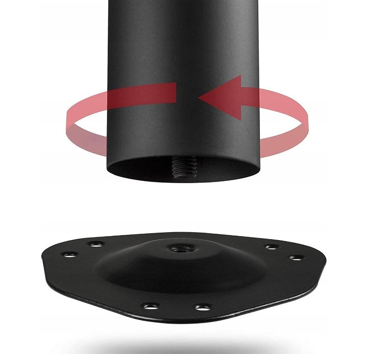4er-Set stabile Tischbeine Ø60 mm Höheverstellbar Schreibtischfüßeh-Schwarz