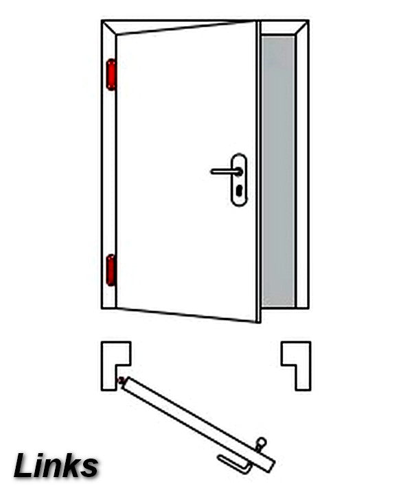 Einsteckschloss WC-Badezimmer Einbauschlösser Entf. 72/55