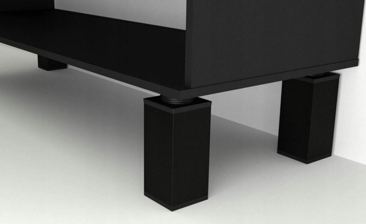 Möbelfüße Stellfuß höhenverstellbar Kommodenfuß Schrankfüße 40x40mm Schwarz