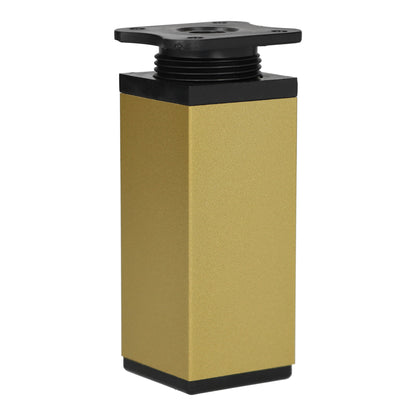 Möbelfüße Stellfuß höhenverstellbar Kommodenfuß Schrankfüße 40x40mm Gold