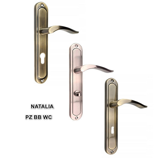 Türgriff- Langschild- Drückergarnitur- Türklinke- Türbeschlag 72mm NATALIA