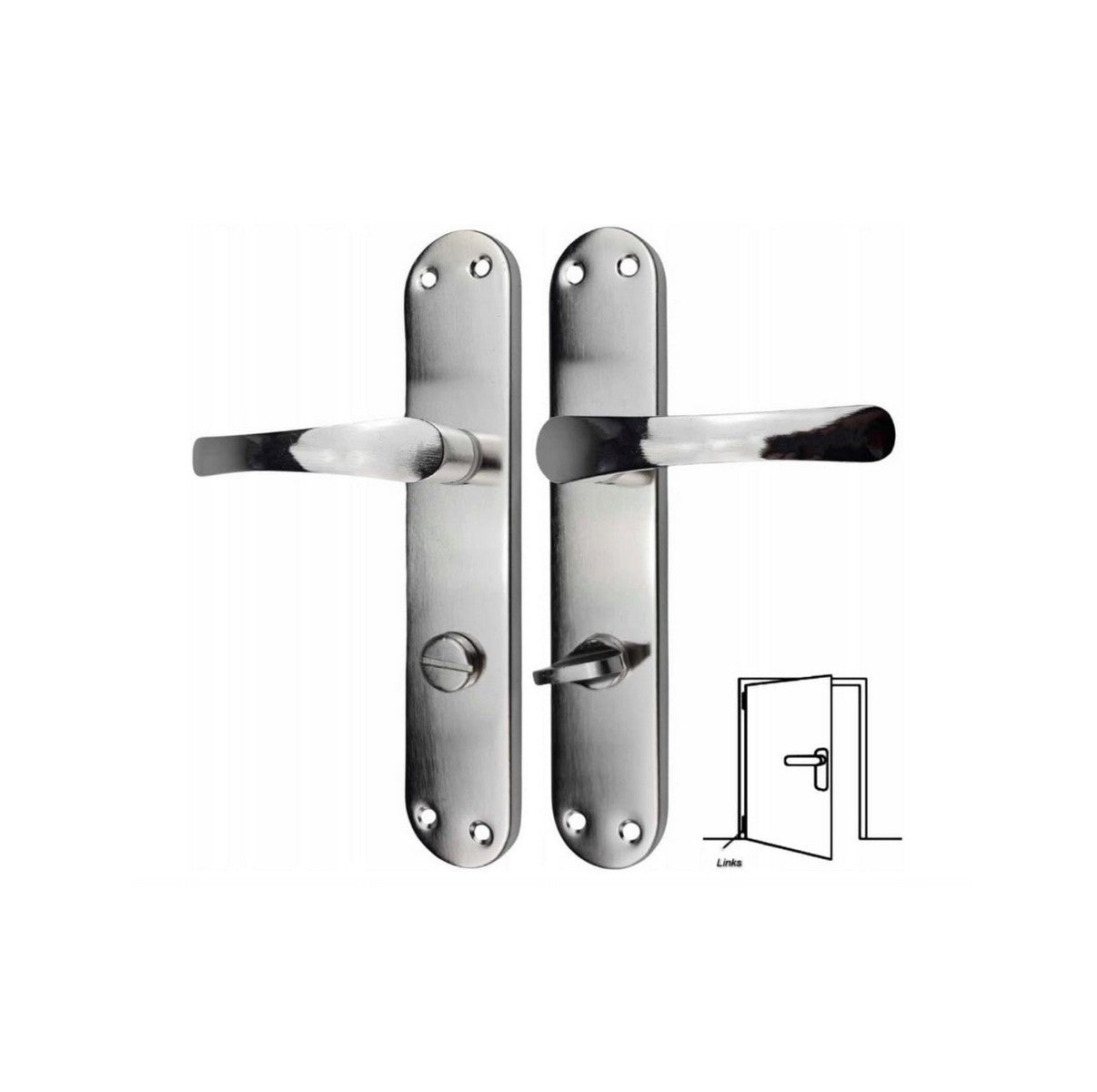 Türgriff Türbeschlag Drückergarnitur Türklinke Türdrücker 72mm Edelstahl ALFA
