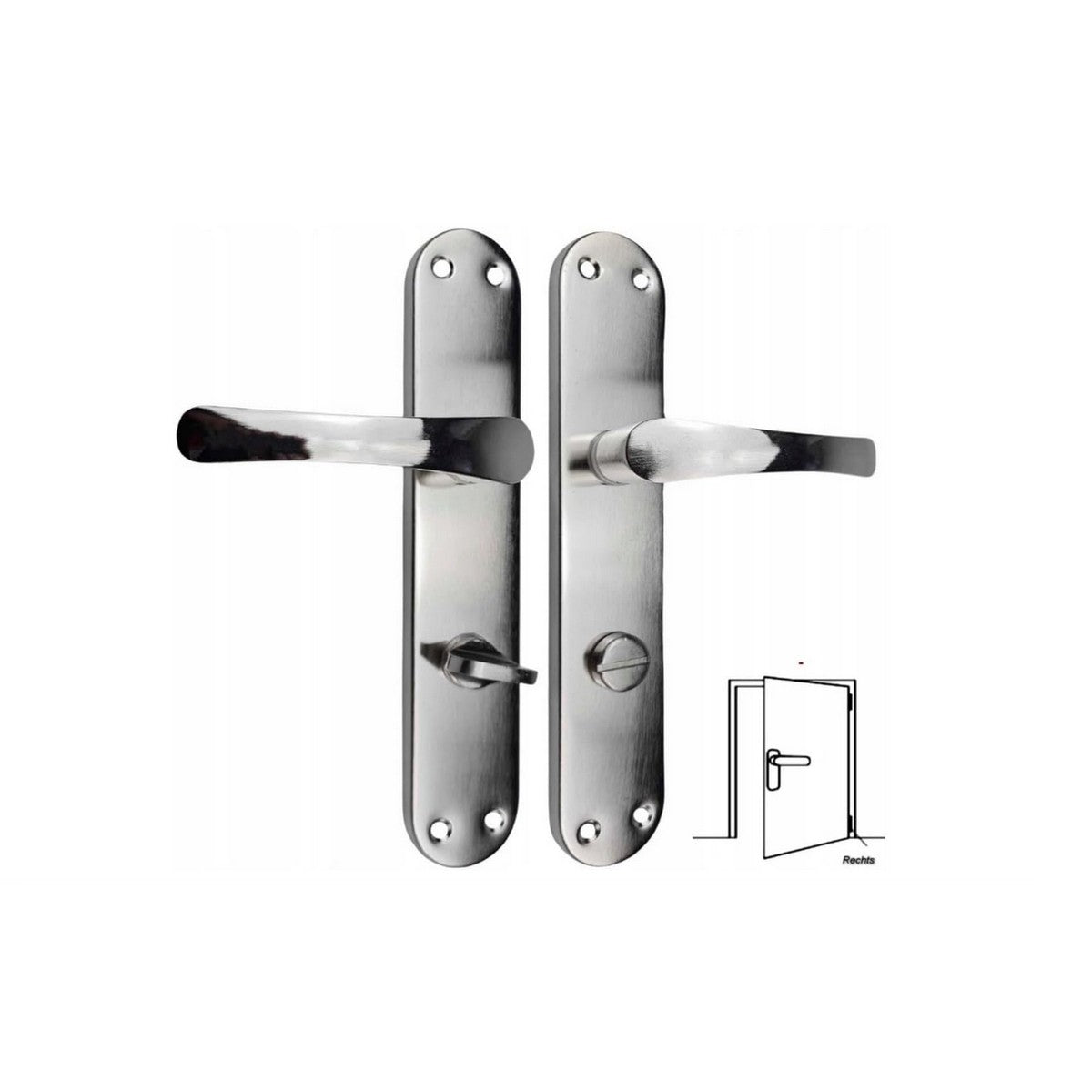 Türgriff Türbeschlag Drückergarnitur Türklinke Türdrücker 72mm Edelstahl ALFA