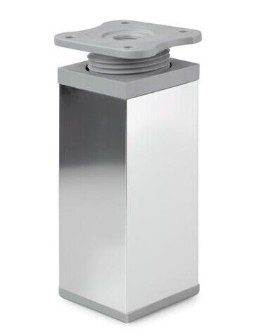 Möbelfüße Stellfuß höhenverstellbar Kommodenfuß Schrankfüße 40x40mm Chrom