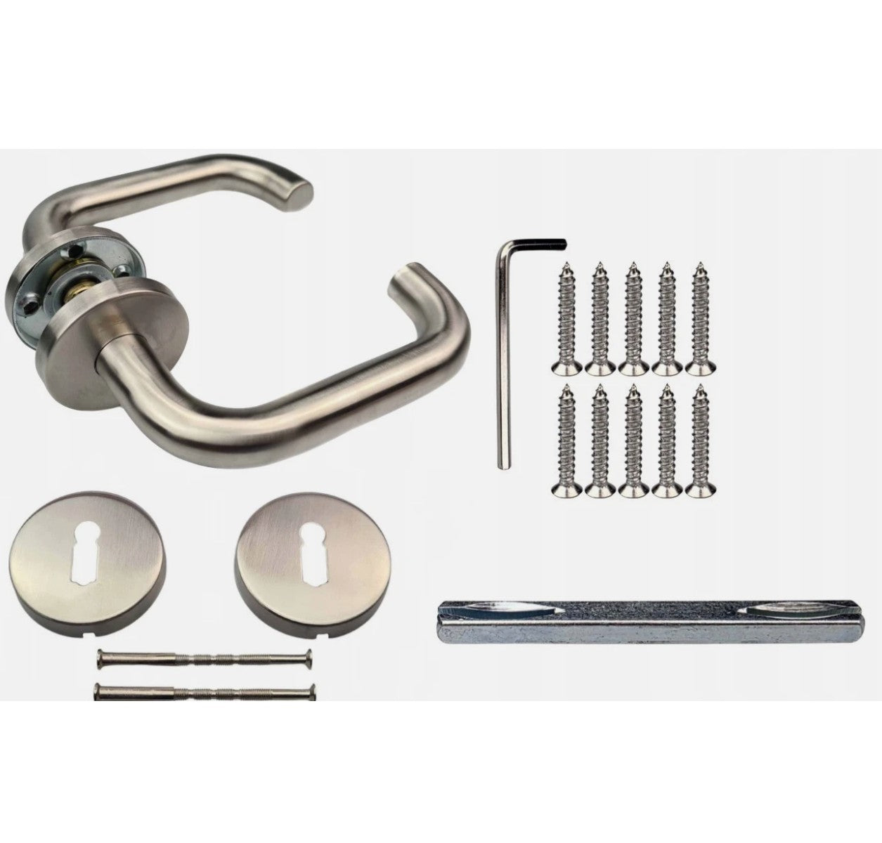 Türgriff Türbeschlag Türklinke Rosettengarnitur Türdrücker Inox-Satin