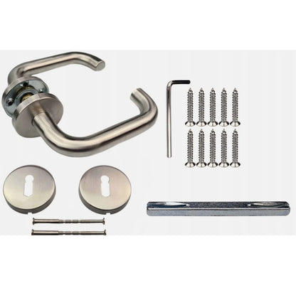 Türgriff Türbeschlag Türklinke Rosettengarnitur Türdrücker Inox-Satin