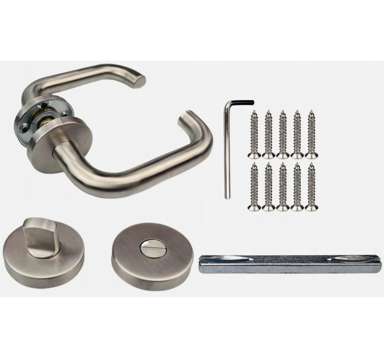Türgriff Türbeschlag Türklinke Rosettengarnitur Türdrücker Inox-Satin