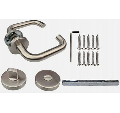 Türgriff Türbeschlag Türklinke Rosettengarnitur Türdrücker Inox-Satin