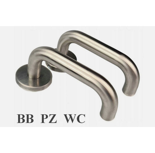 Türgriff Türbeschlag Türklinke Rosettengarnitur Türdrücker Inox-Satin