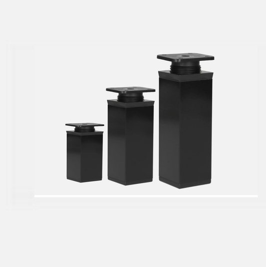 Möbelfüße Stellfuß höhenverstellbar Kommodenfuß Schrankfüße 40x40mm Schwarz