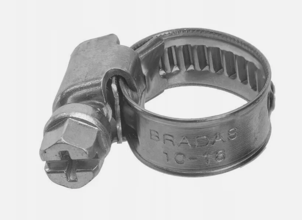 10x Schlauchschellen Edelstahl Edelstahl W2 mit Schneckengewinde Rohrschellen