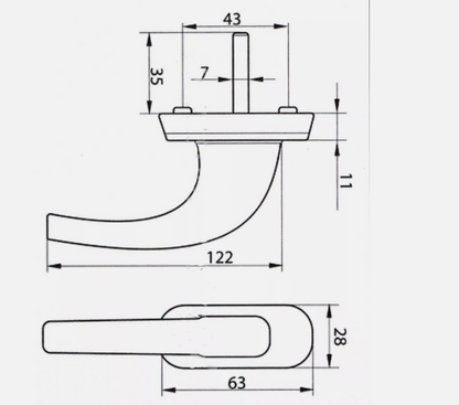 Fenstergriff Griff Fenstergriffe Balkontürgriff Fensterbeschlag