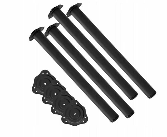 4er-Set stabile Tischbeine Ø60 mm Höheverstellbar Schreibtischfüßeh-Schwarz
