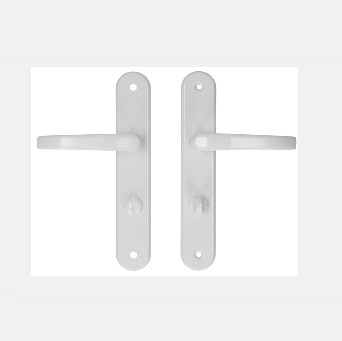 Türbeschlag Türdrücker Drückergarnitur Türklinke Weiß WC-Badezimmer