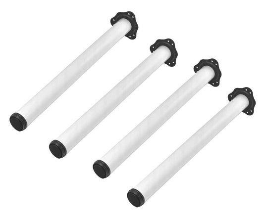 4er-Set stabile Tischbeine Ø60 mm Höheverstellbar Schreibtischfüße-Weiß
