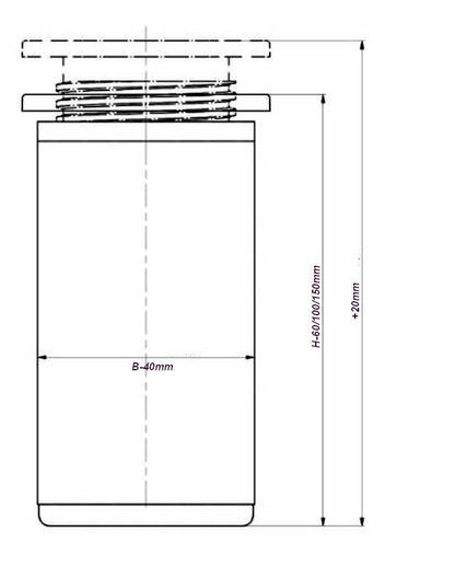 Möbelfüße Stellfuß höhenverstellbar Kommodenfuß Schrankfüße 40x40mm Silber